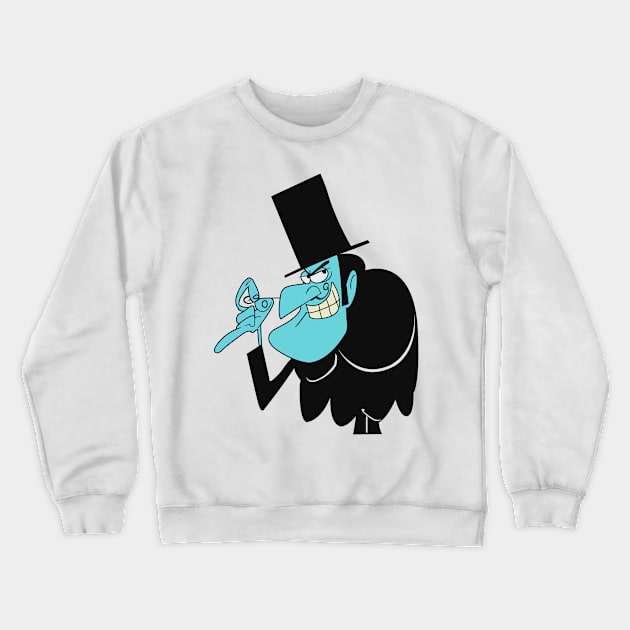 Snidley Whiplash - Rocky Bullwinkle - Dudley Do-Right Crewneck Sweatshirt by LuisP96